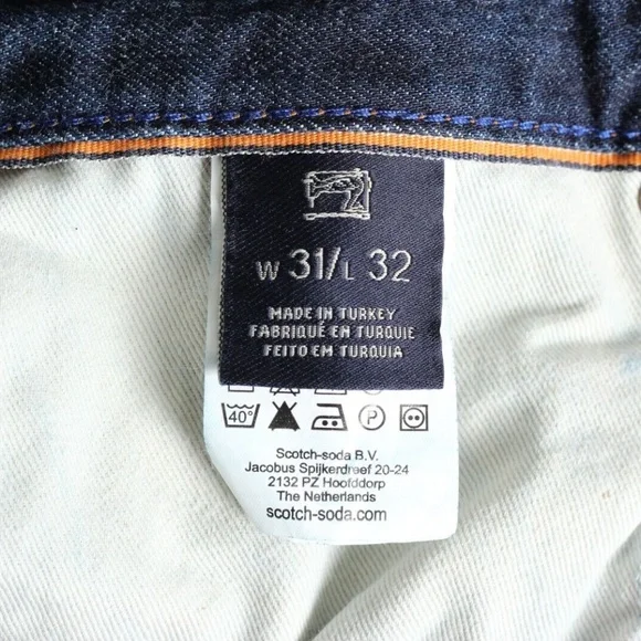 Scotch & Soda Ralston Slim Dark Worn Denim Jeans 31x32 - Picture 7 of 8